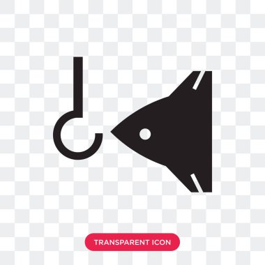 Vektör simgesi üzerinde şeffaf arka plan izole Balık tutma, balıkçılık 