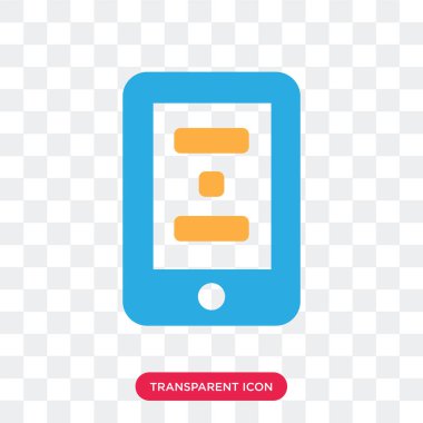 Saydam arka plan üzerinde akıllı izole Smartphone vektör simgesi
