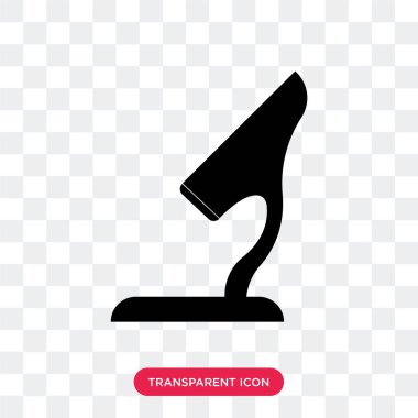 saydam arka plan üzerinde mikro izole mikroskop vektör simgesi