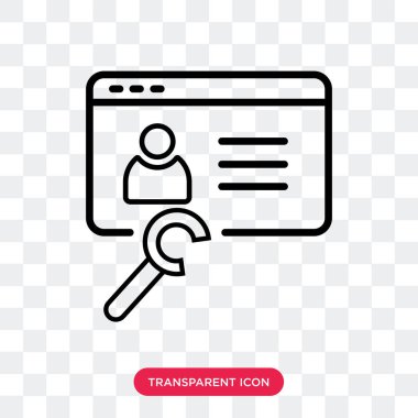 Saydam arka plan üzerinde özgeçmiş lo izole özgeçmiş vektör simgesi