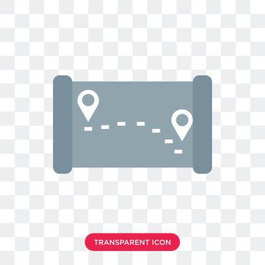 Şeffaf arka plan, harita logo des izole vektör simge göster