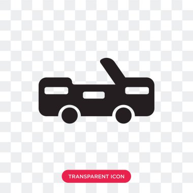 Askeri araç vektör simgesi üzerinde şeffaf arka plan izole,