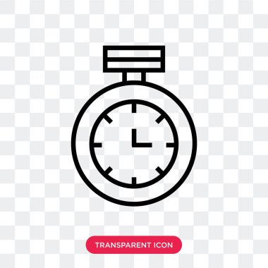 Saydam arka plan üzerinde Mari izole Chronometre vektör simgesi