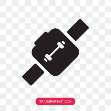 Saydam arka plan üzerinde akıllı izole Smartwatch vektör simgesi