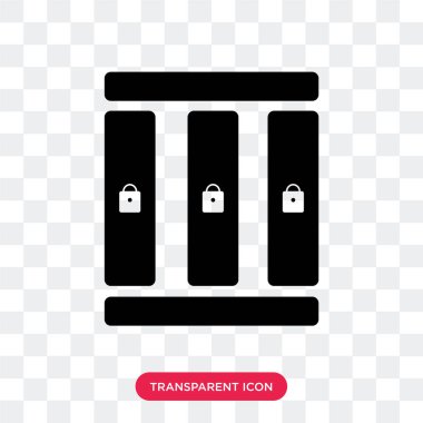 Şeffaf arka plan üzerinde dolap izole dolaplar vektör simgesi 