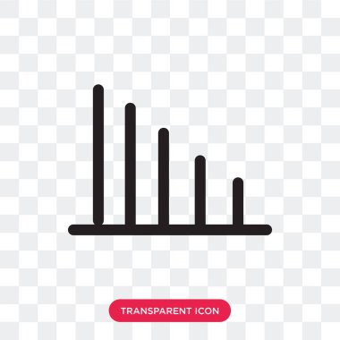 Saydam arka plan üzerinde istatistikleri logo izole istatistikleri vektör simgesi