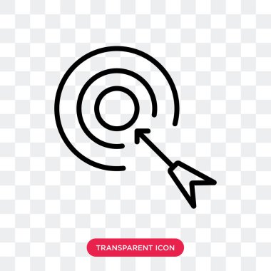 Saydam arka plan üzerinde hedef lo izole hedef vektör simgesi