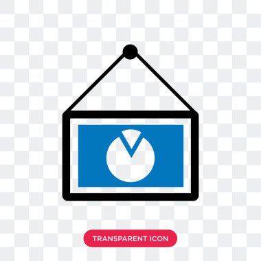 Saydam arka plan üzerinde ön izole sunu vektör simgesi