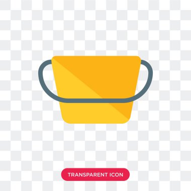 Saydam arka plan üzerinde kova lo izole kova vektör simgesi