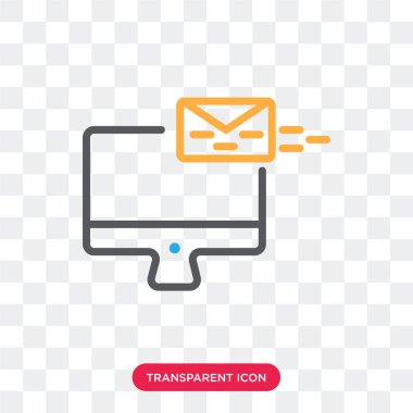 Saydam arka plan üzerinde Laptop lo izole dizüstü vektör simgesi