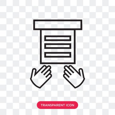 Saydam arka plan üzerinde teslim izole vektör simge teslim 