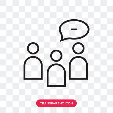 Saydam arka plan üzerinde Con izole görüşme vektör simgesi