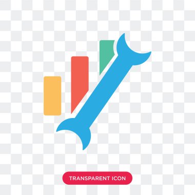 Çubuk grafik vektör simgesi üzerinde şeffaf arka plan, ch izole