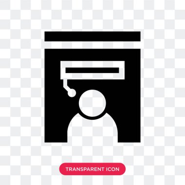 Video konferans vektör simgesi üzerinde şeffaf arka plan izole,