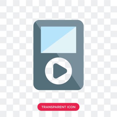 Saydam arka plan üzerinde Ipod logosu d izole Ipod vektör simgesi