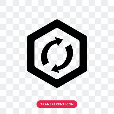 Saydam arka plan üzerinde dönüş logo d izole vektör simge açmak