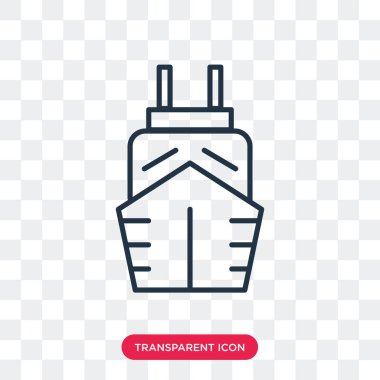 Saydam arka plan üzerinde gemi logo tasarımı izole gemi vektör simgesi