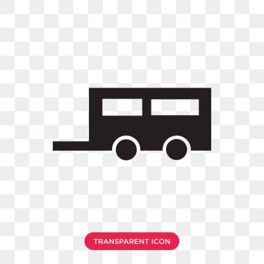 Saydam arka plan üzerinde Roa izole yol karavan vektör simgesi