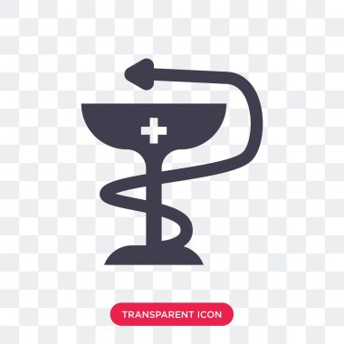 Saydam arka plan üzerinde Medicin izole tıp vektör simgesi