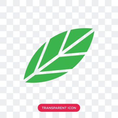 Saydam arka plan üzerinde büyük Lea izole büyük yaprak vektör simgesi