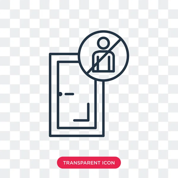 Door vector icon isolated on transparent background, Door logo design — Stock Vector