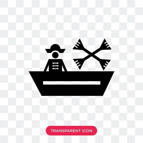 Båten vektor ikonen isolerad på transparent bakgrund, båt logotyp d — Stock vektor