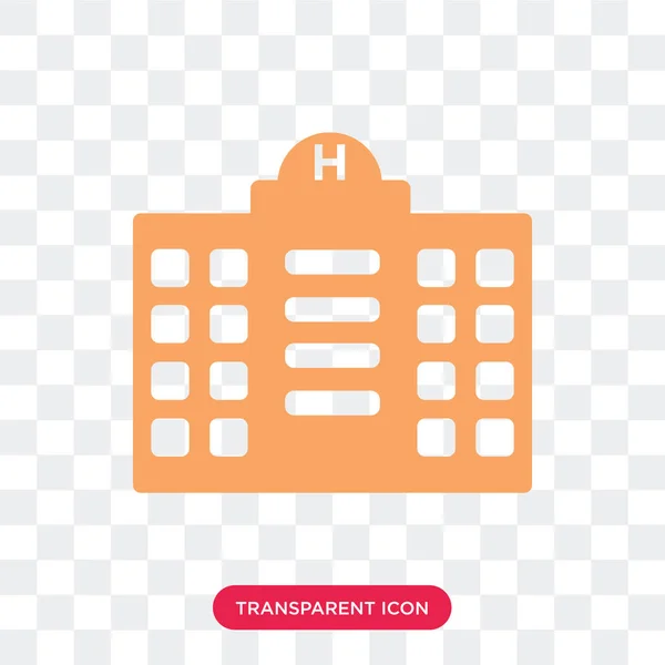 Hotel vector icon isolated on transparent background, Hotel logo — Stock Vector