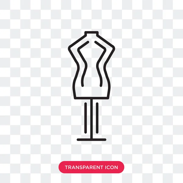 Maniquí icono vectorial aislado sobre fondo transparente, diseño del logotipo del maniquí — Vector de stock