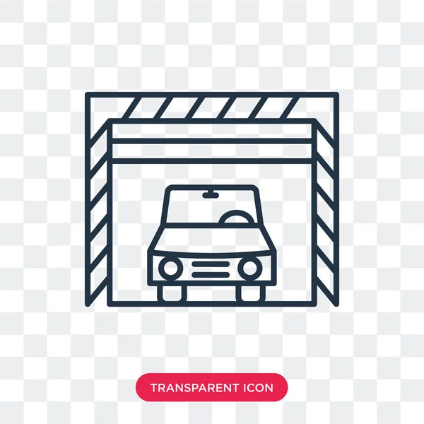 Icône vectorielle de garage isolée sur fond transparent, conception du logo Garage — Image vectorielle