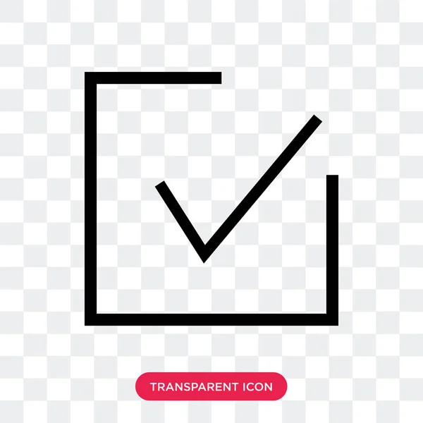 Comprobado icono vectorial aislado sobre fondo transparente, Comprobado — Archivo Imágenes Vectoriales