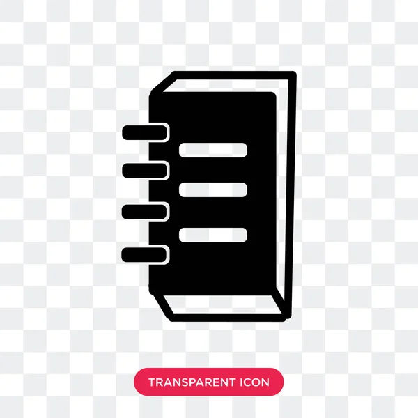 Notebook vector pictogram geïsoleerd op transparante achtergrond, Noteboo — Stockvector