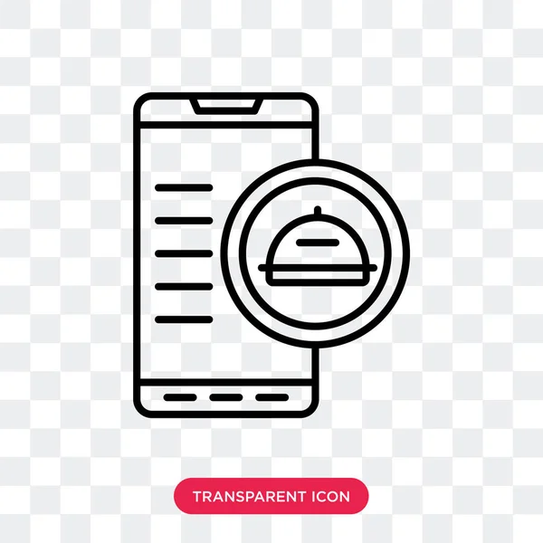 App vector icon étterem elszigetelt átlátszó háttér, étterem app logo tervezés — Stock Vector