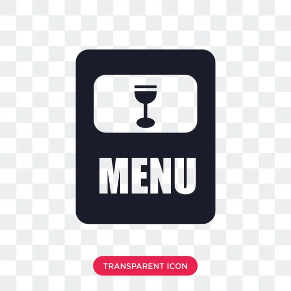 Icône vectorielle de menu isolée sur fond transparent, Logo de menu d — Image vectorielle