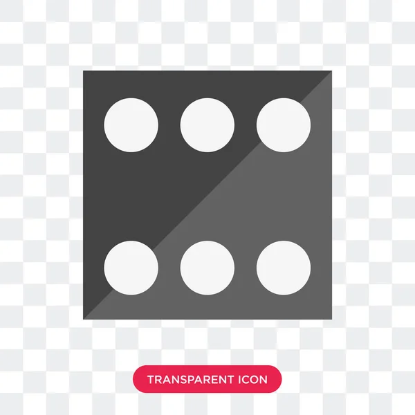 サイコロ ベクトル アイコンが透明な背景、サイコロ ロゴ d に分離 — ストックベクタ