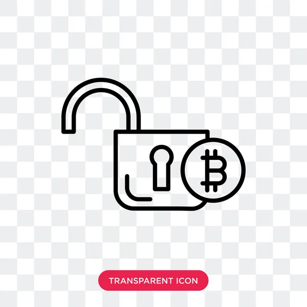 Bitcoin icono vectorial aislado sobre fondo transparente, diseño del logotipo de Bitcoin — Vector de stock