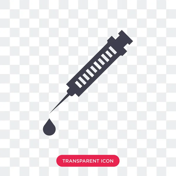 Spuit vector pictogram geïsoleerd op transparante achtergrond, spuit — Stockvector