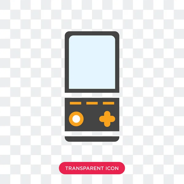 Gameboy vector icon isolated on transparent background, Gameboy — Stock Vector