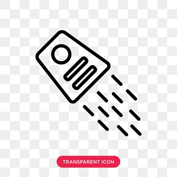 Space capsule vector icon isolated on transparent background, Sp — Stock Vector