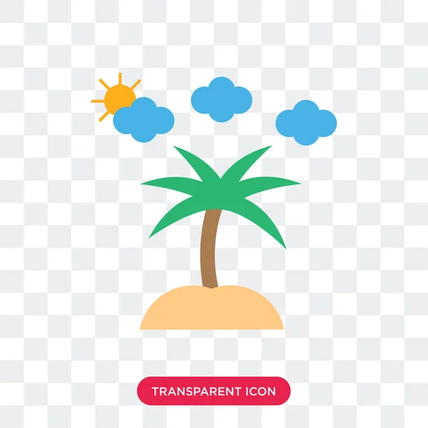 Stranden vektor ikonen isolerad på transparent bakgrund, Beach-logotypen — Stock vektor