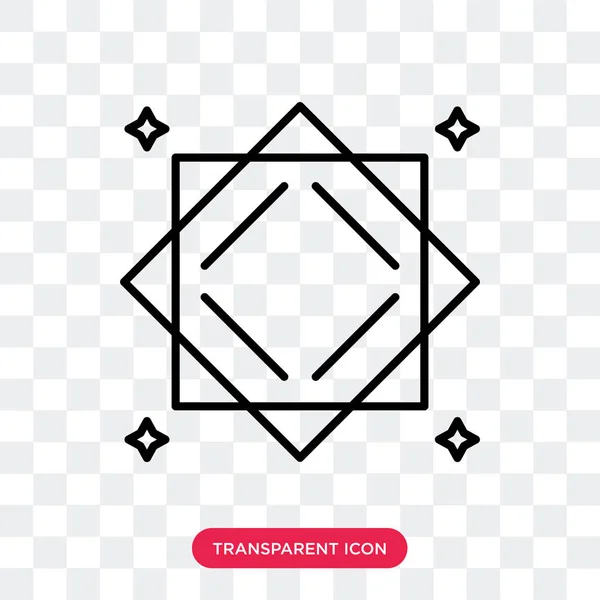 Frotter el Hizb icône vectorielle isolée sur fond transparent, Rub el Hizb logo design — Image vectorielle
