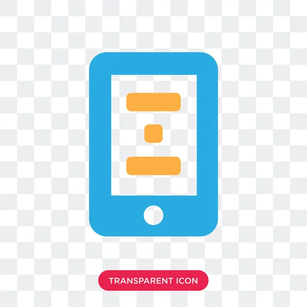Smartphone-Vektor-Symbol isoliert auf transparentem Hintergrund, smart — Stockvektor