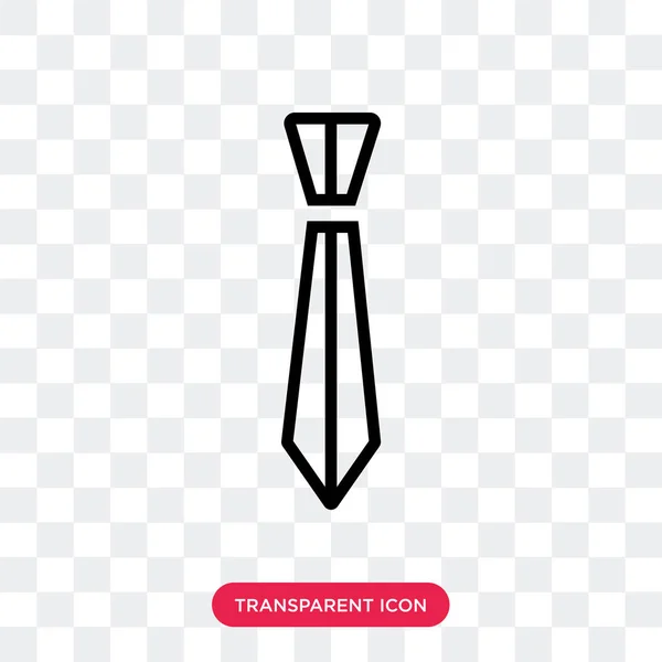 Ikon vektor dasi diisolasi pada latar belakang transparan, logo Tie des - Stok Vektor
