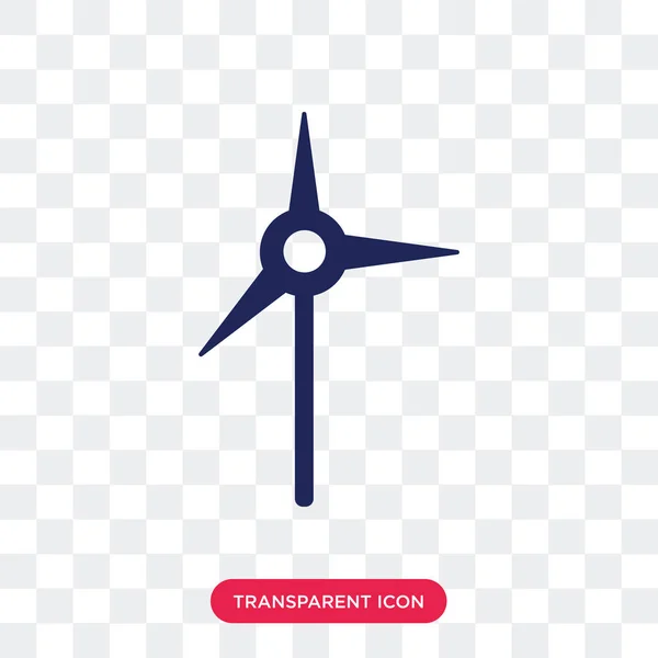 Eolische energie vector pictogram geïsoleerd op transparante achtergrond, Eo — Stockvector