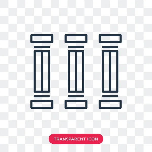 透明な背景、柱のロゴデザインに分離された柱ベクトル アイコン — ストックベクタ