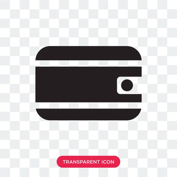 Wallet vector icon isolated on transparent background, Wallet lo — Stock Vector