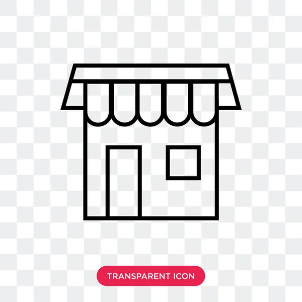 Icono del vector de la tienda aislado sobre fondo transparente, logo de la tienda — Vector de stock