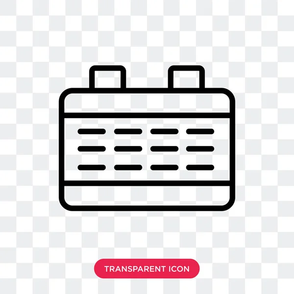 Icono de vector de calendario aislado sobre fondo transparente, Calenda — Vector de stock