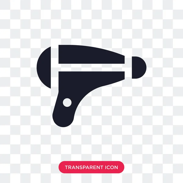 Haardroger vector pictogram geïsoleerd op transparante achtergrond, Hairdr — Stockvector
