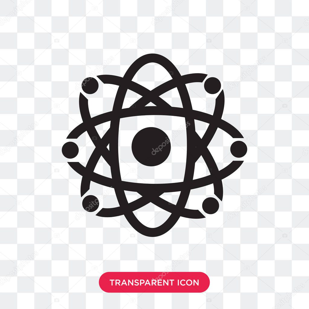 Physics vector icon isolated on transparent background, Physics logo concept