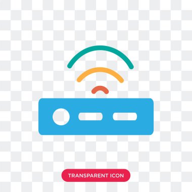 Saydam arka plan üzerinde Modem logo izole modem vektör simgesi